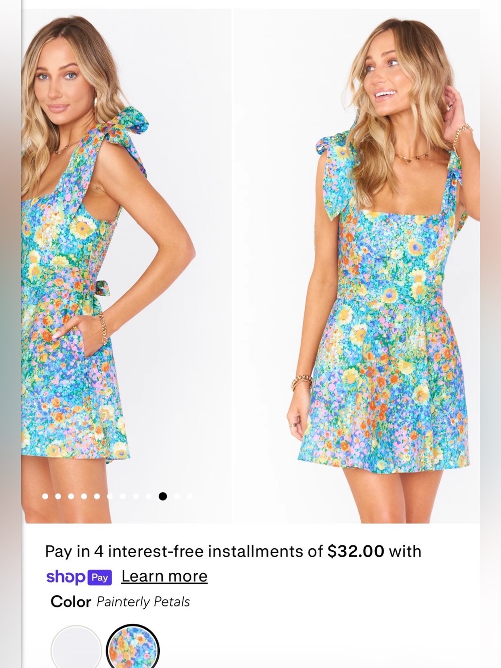 Show Me Your mumu floral blue dress